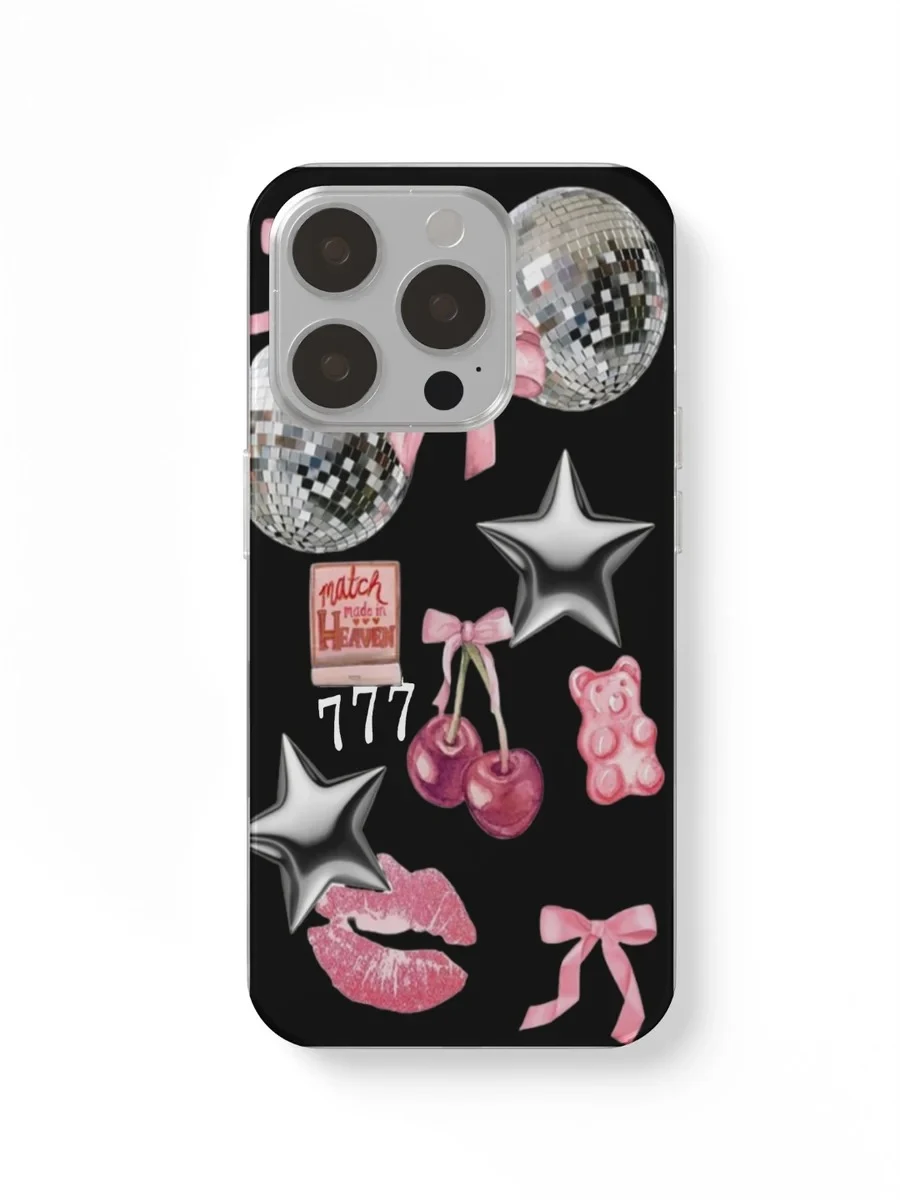Disco Cherries Stickers phone case