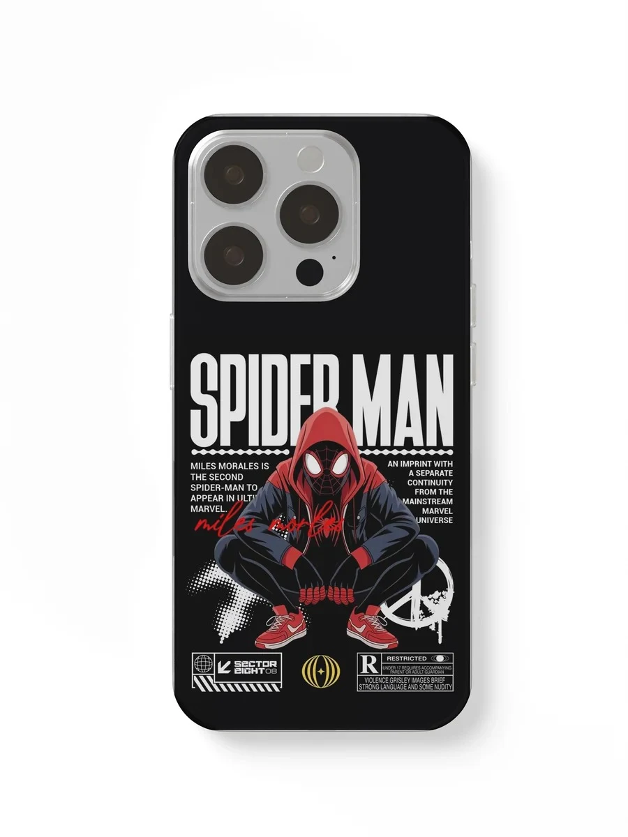 Spider-Man Miles Poster phone case