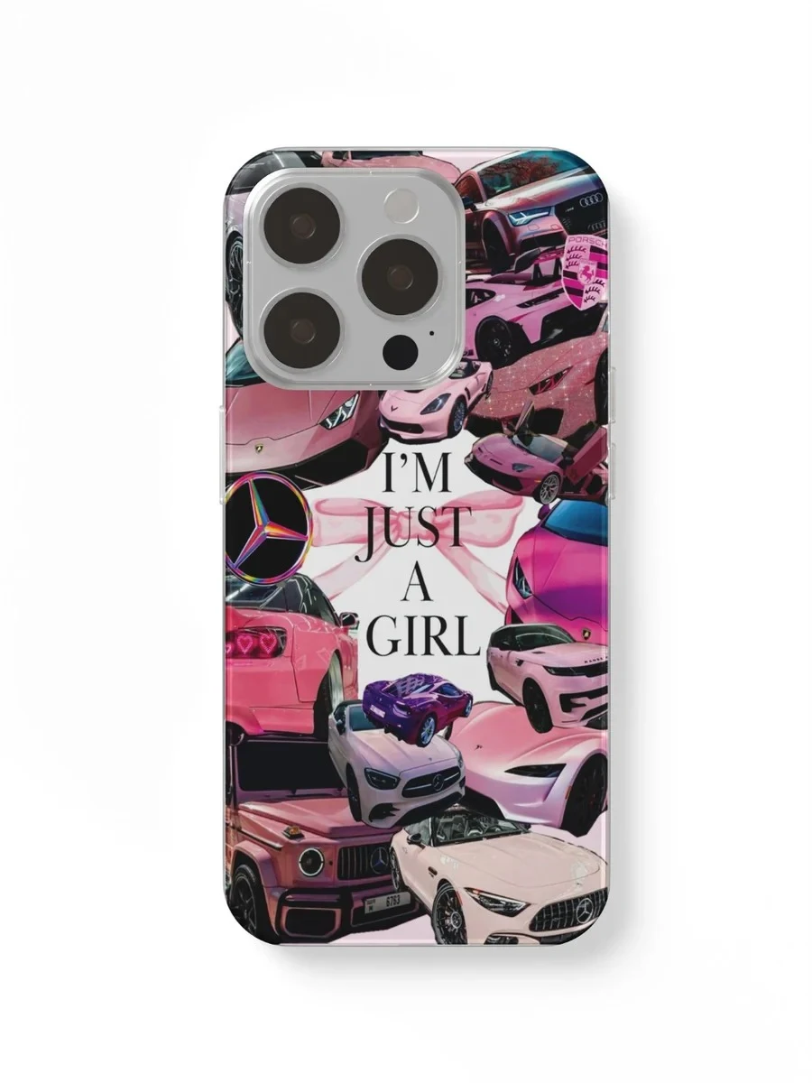 I'm Just a Girl Pink Cars phone case