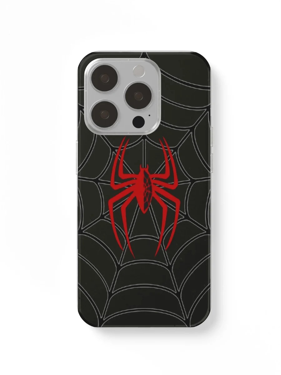 Spider Web Red Logo phone case