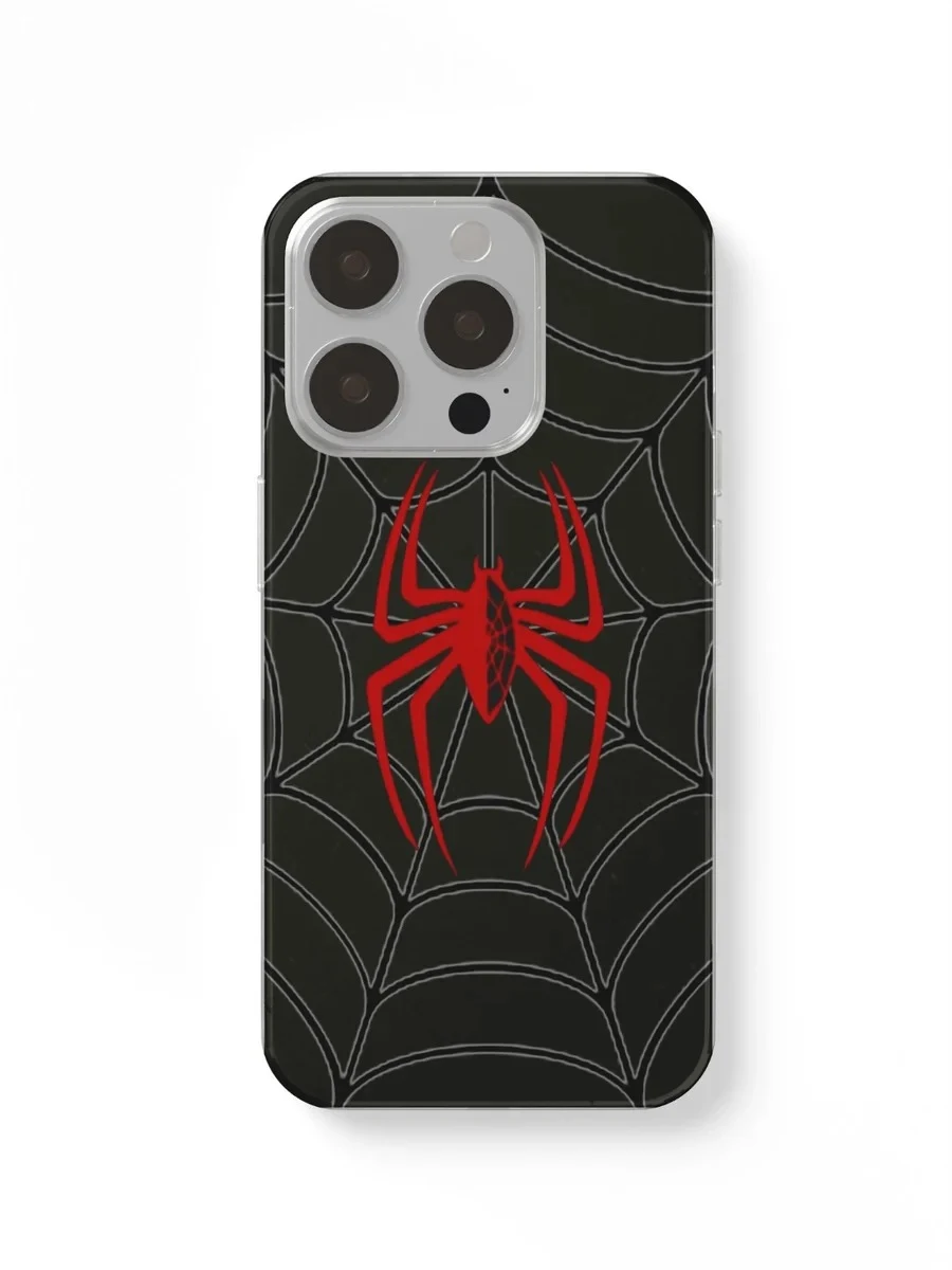 Spider Web Red Logo phone case
