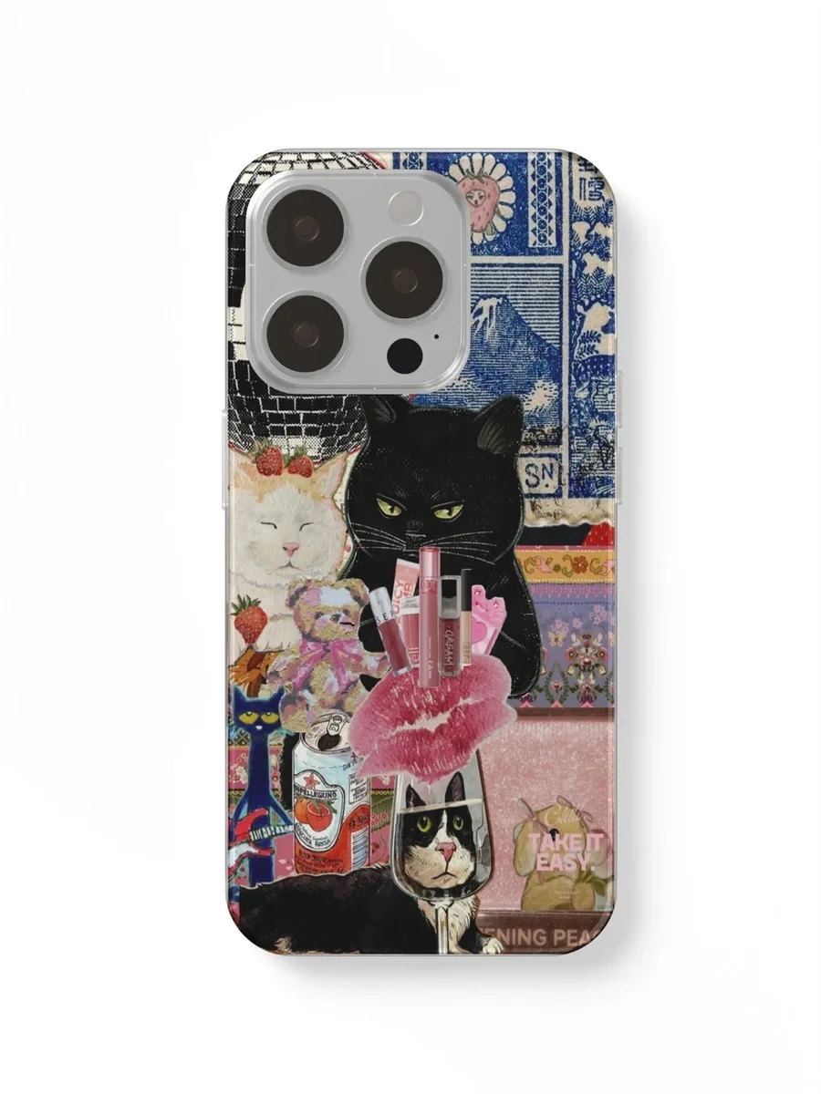 Cats Collage Aesthetic phone case