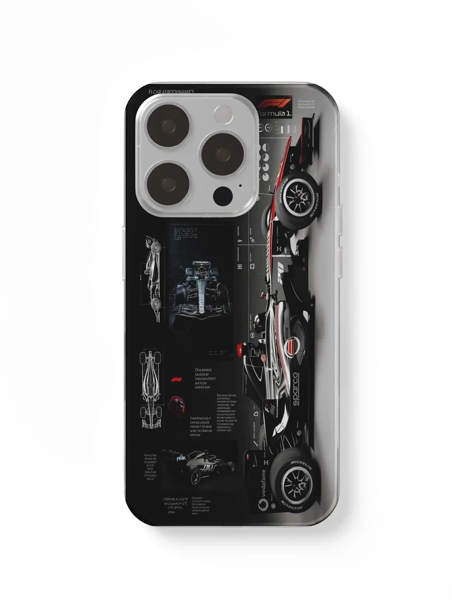F1 Car Blueprint phone case