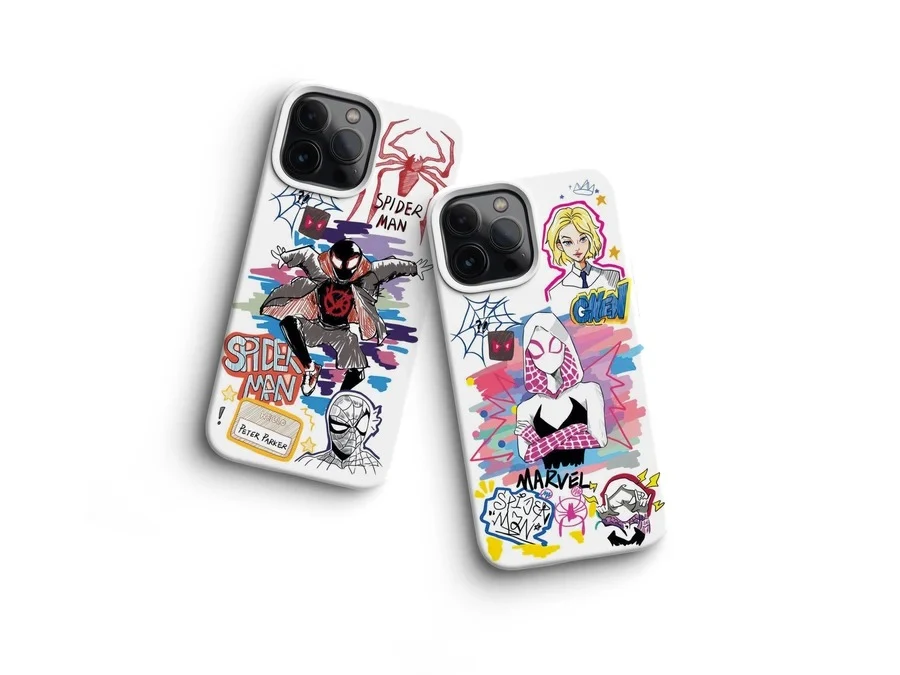 Spider Stickers Couples phone case