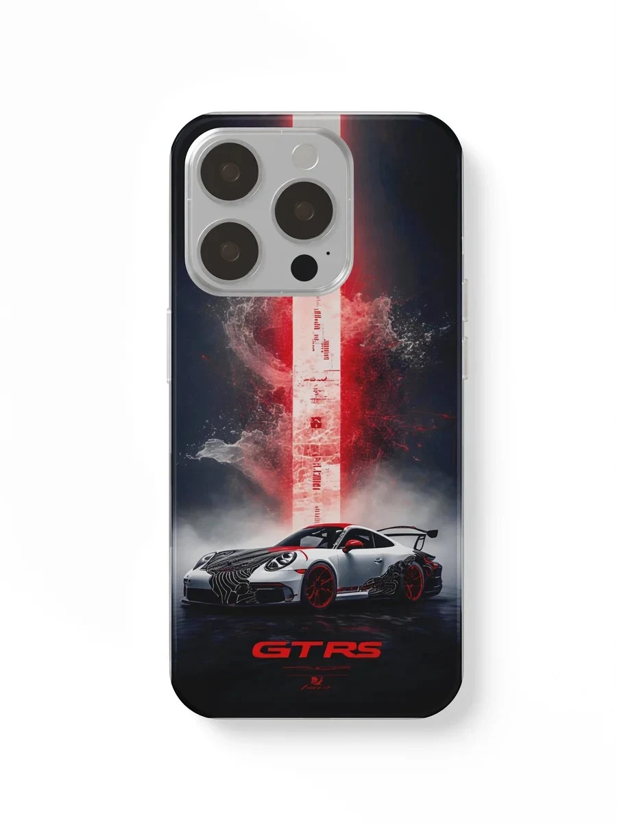 Porsche GT3 RS Red Smoke phone case