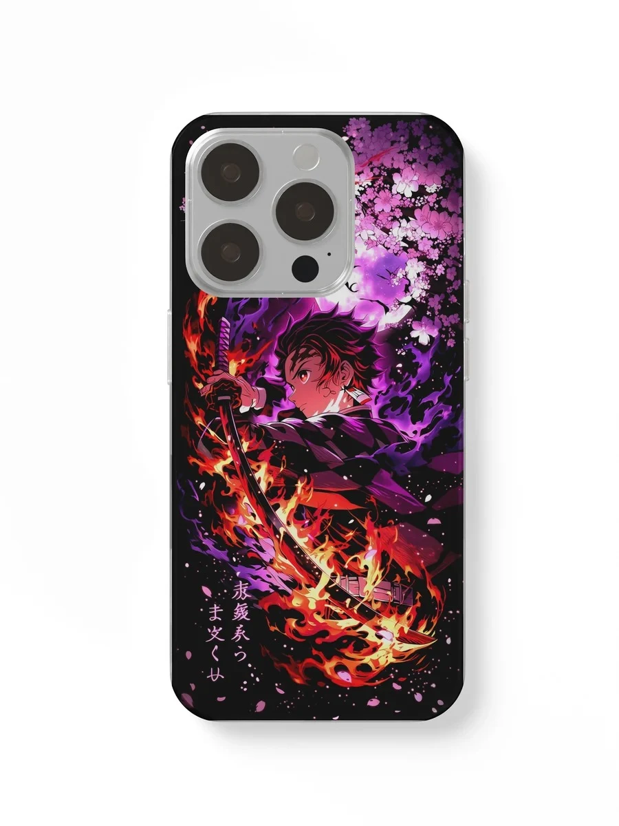 Sukuna Purple Flames phone case