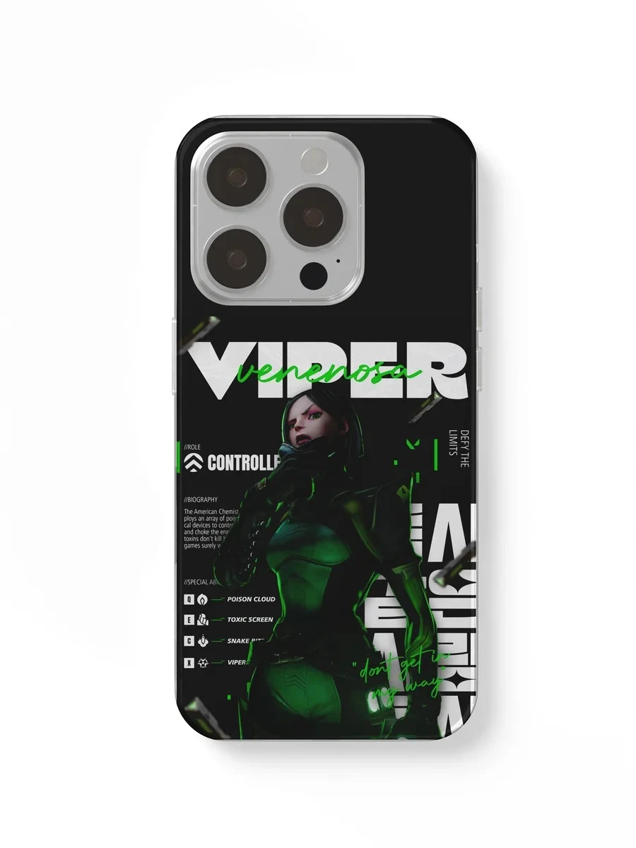 Viper Valorant Black phone case
