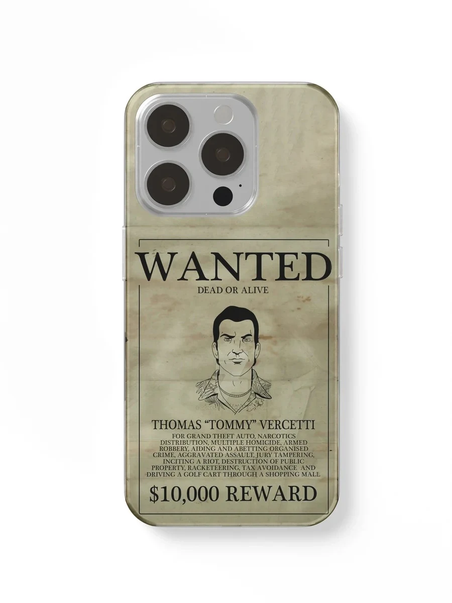 Tommy Vercetti Wanted phone case