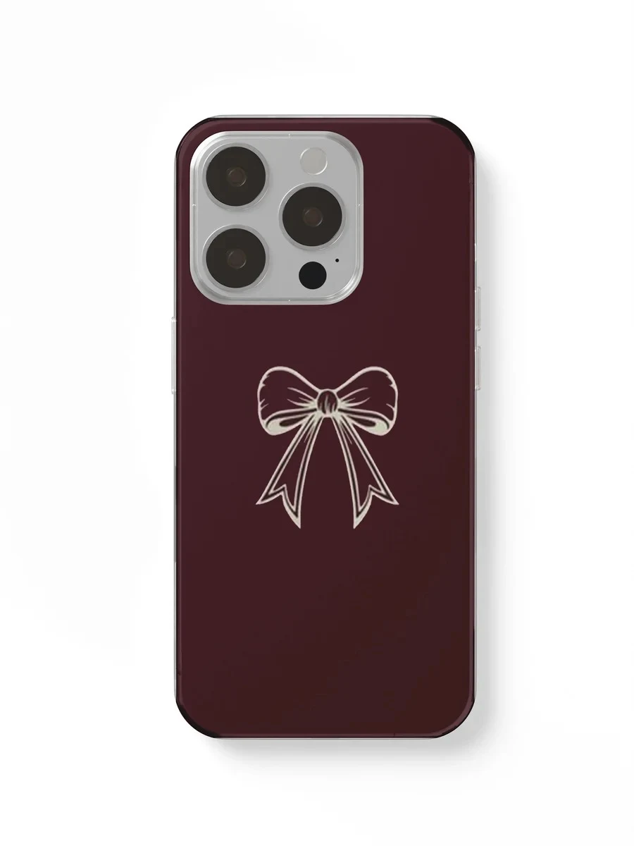 Bow Burgundy phone case